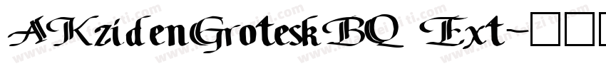 AKzidenGroteskBQ Ext字体转换